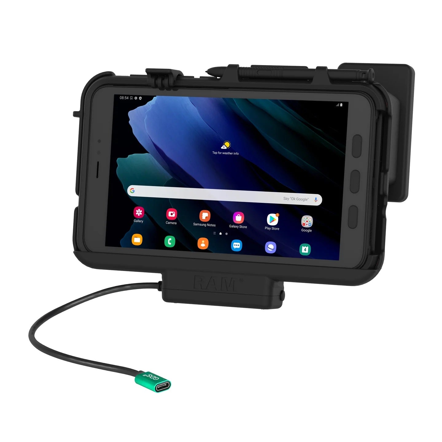 RAM USB-C Powered Dock for Tab Active3 with OtterBox uniVERSE Case