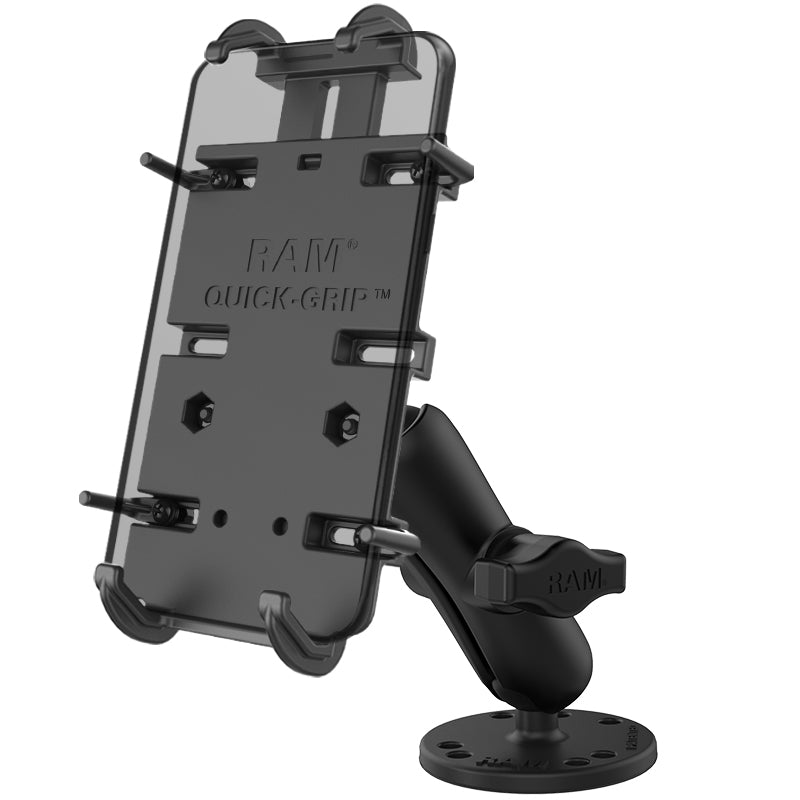 RAM Drill Down 1" Ball Mount with Quick-Grip XL Holder for Large Phone / GPS RAM-B-138-PD4U