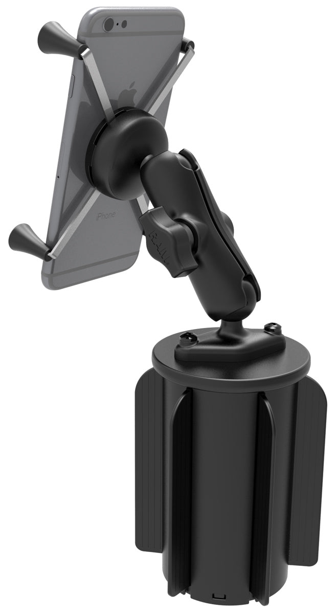 RAM X-Grip Large Phone Holder with RAM-A-CAN™ Cup Holder Mount – Adjustable Car Mount for Smartphones & Phablets