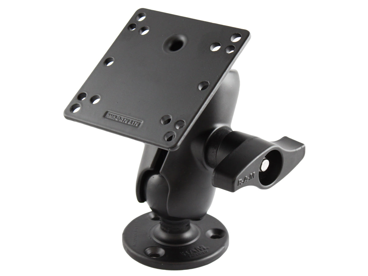 RAM Short Arm 2.25" Ball Mount with Round Base & VESA Plate