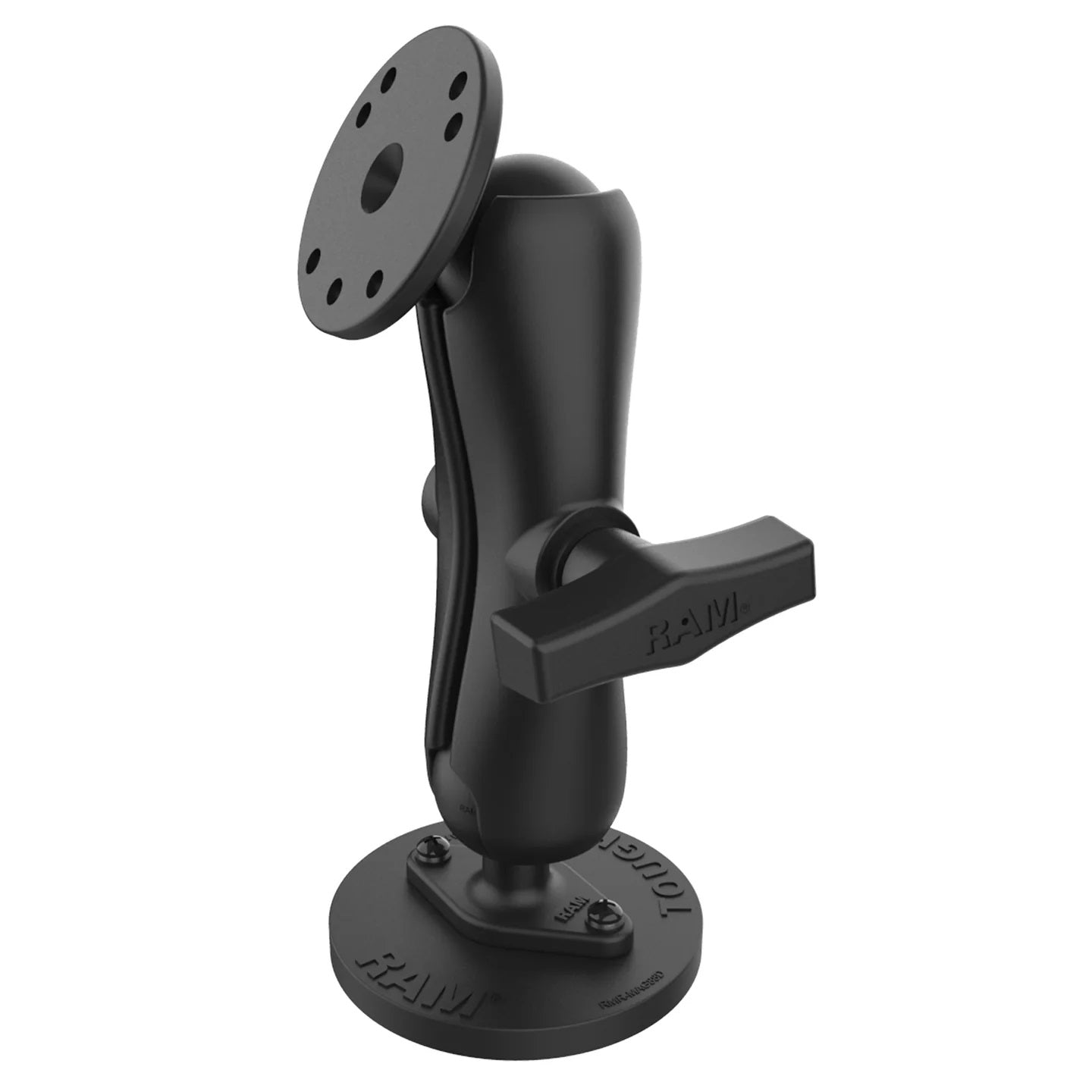 RAM Tough-Mag magnetic mount kit with medium double socket arm and 2.5-inch round plate, part number RAM-101-MAG88U