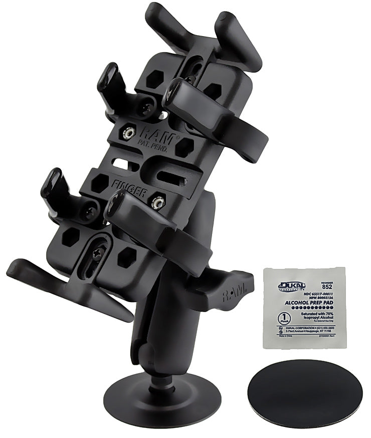 RAM Flex Adhesive Dashboard Mount with Finger Grip Universal Cell Phone Holder