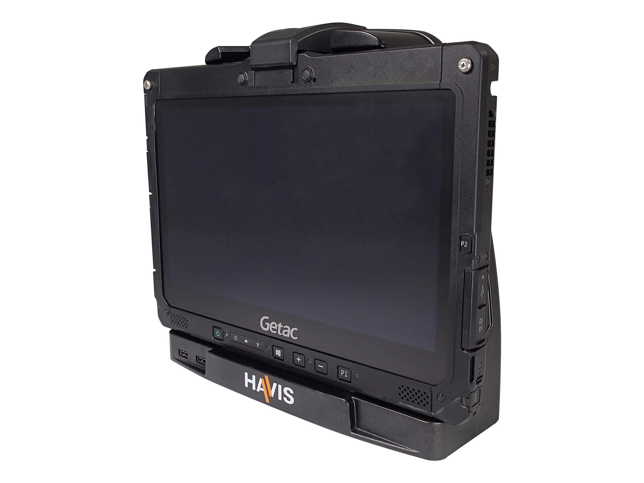 Havis Cradle Package for Getac K120 Rugged Tablet, Includes Triple Pass-Thru Antenna Connections & Power Supply Mounting Bracket