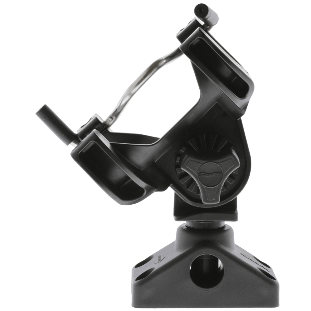 Side view of Scotty 290 R‑5 Universal Rod Holder with 241 Side/Deck Mount