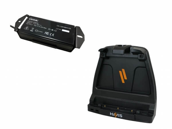 Havis Cradle For Getac K120 Tablet with Triple Pass-Thru Antenna Connections & External Power Supply