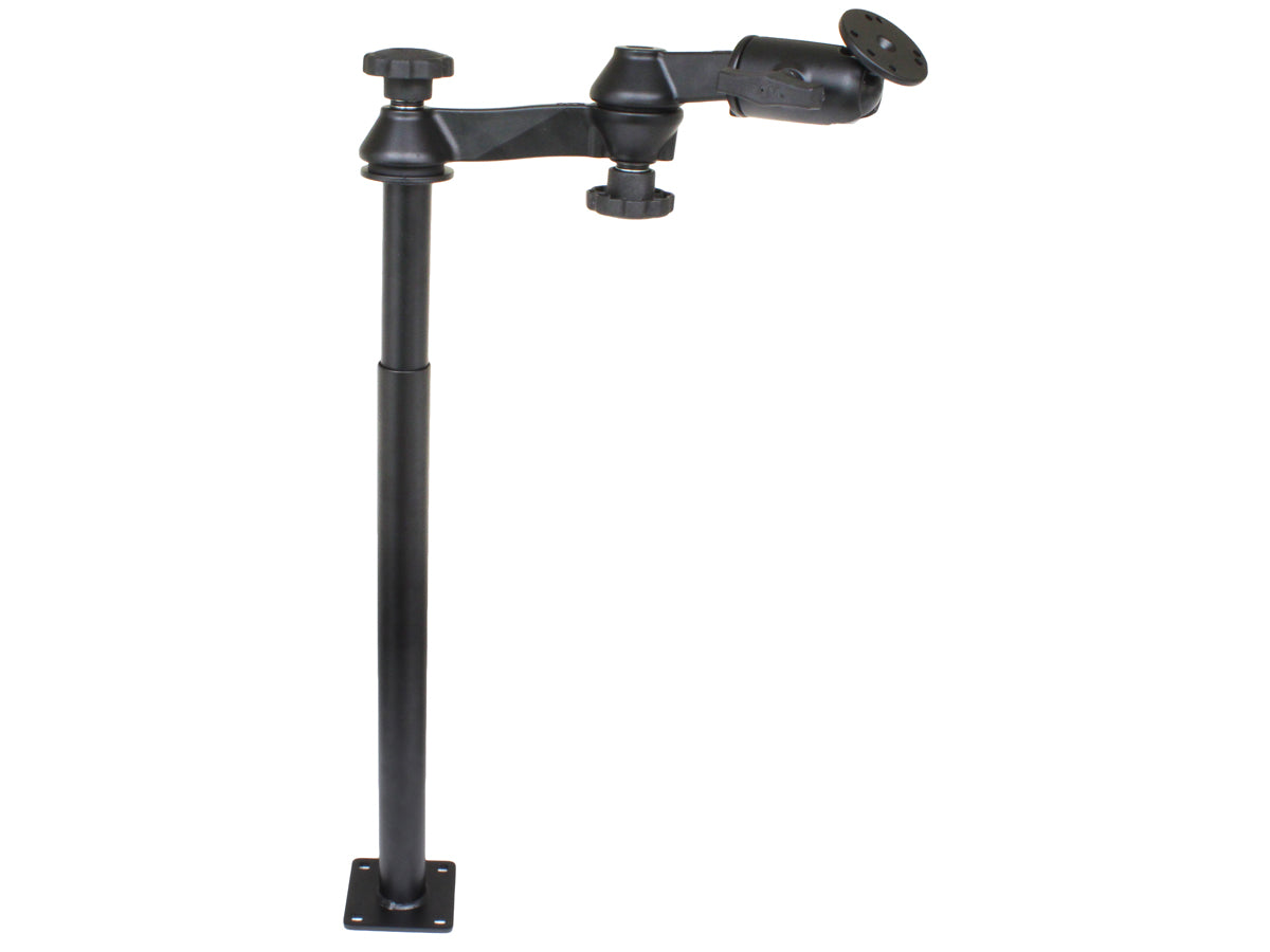 RAM Tele-Pole with 12" & 18" Poles, Double Swing Arms and Round 2.5" AMPS Plate