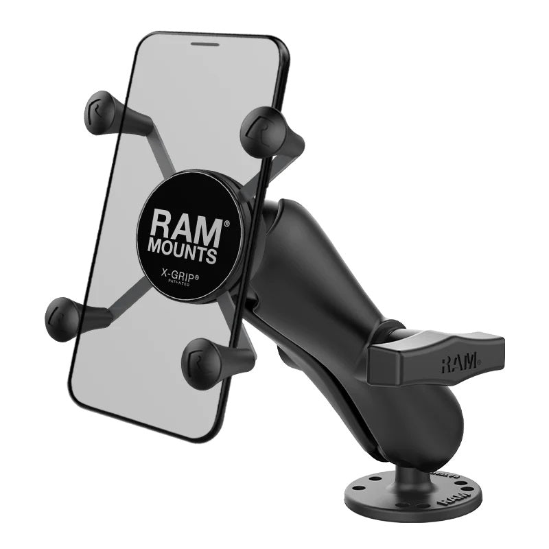 RAM® X-Grip® Universal Phone Holder with Flat Surface C-Size Mount (1.5" Ball)
