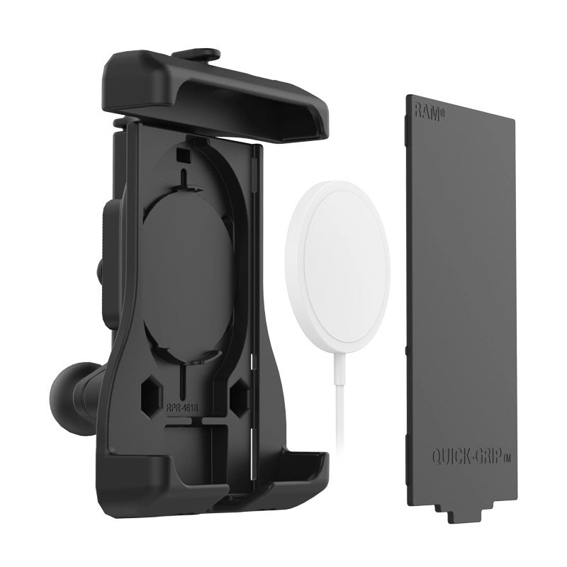 RAM Quick-Grip Phone Holder for Apple MagSafe Charger with B Size 1" Ball | RAM-HOL-UN15WBU