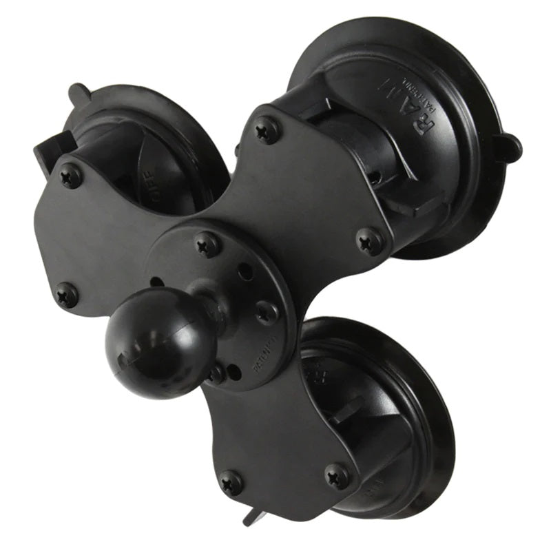 RAM Twist-Lock Triple Suction Cup Base with 1.5" Ball Base