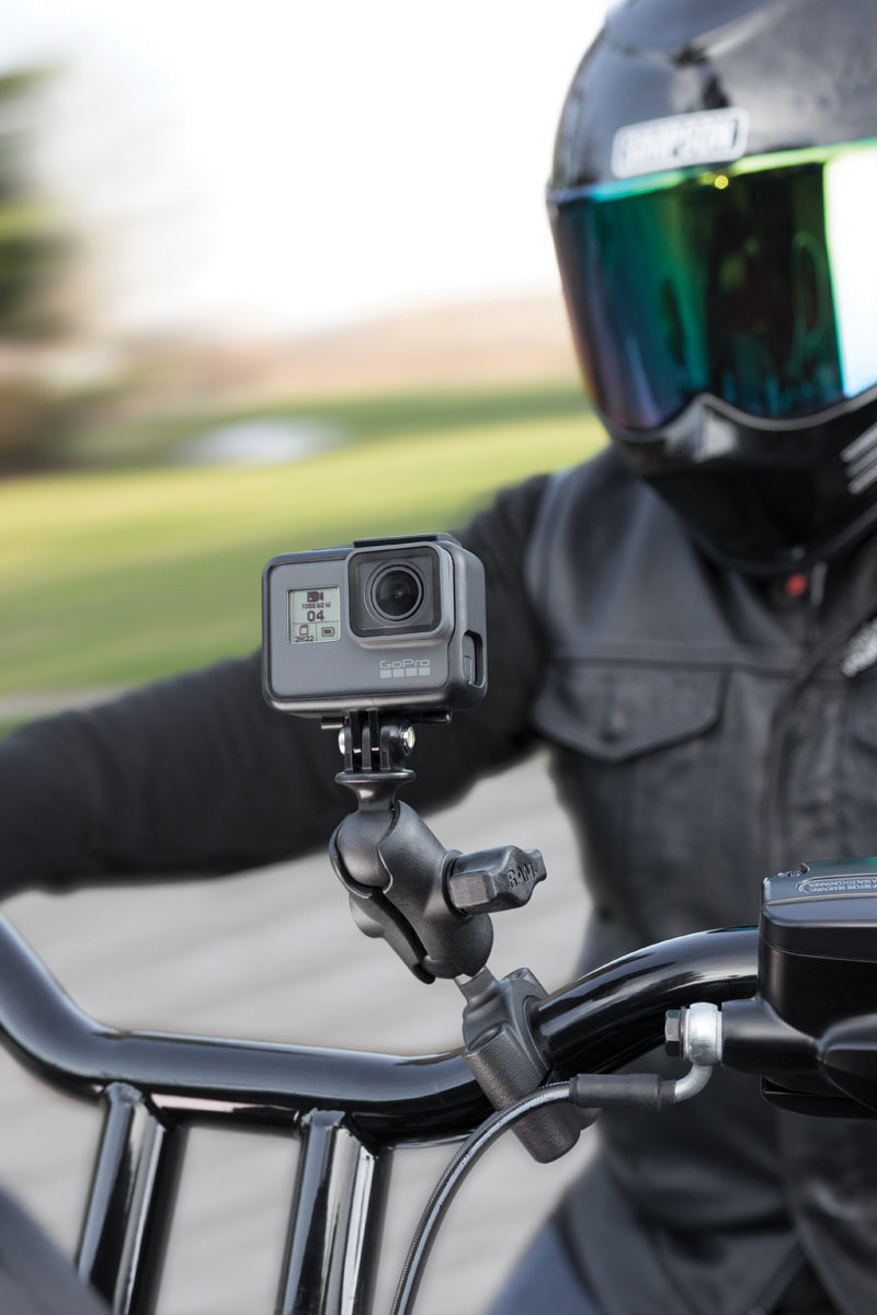 RAM Torque Short Mount for 3/4" - 1" Rails with Action Cam Adapter