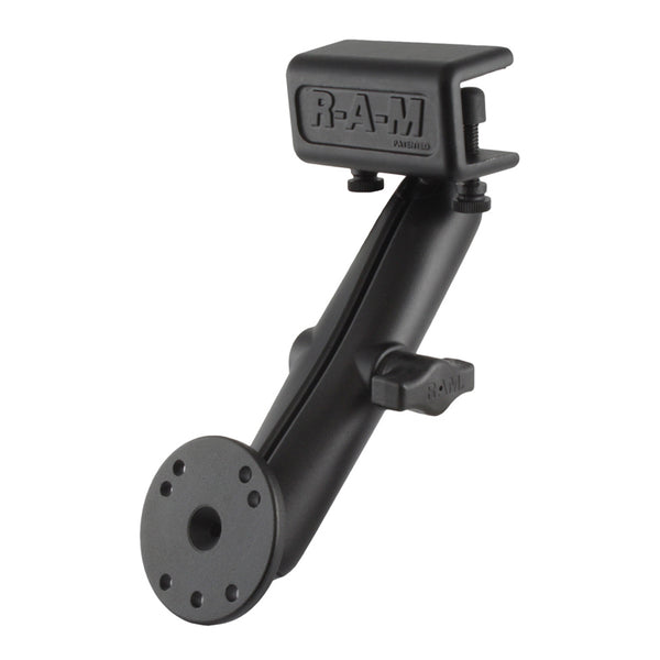 RAM 1" Ball Glare Shield Clamp Long Mount with Round AMPS Plate