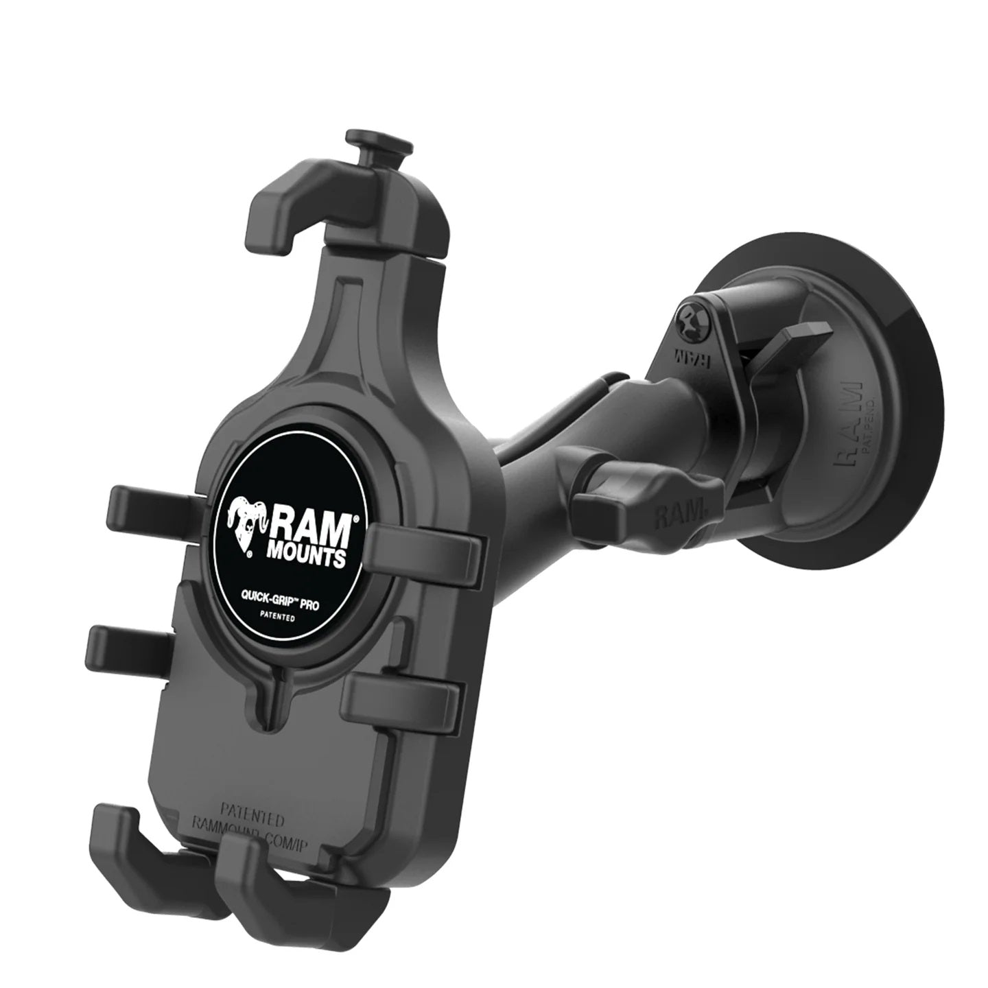 RAM Quick-Grip Pro Phone Mount with Twist-Lock Suction Cup | MagSafe-Ready Windshield Smartphone Holder