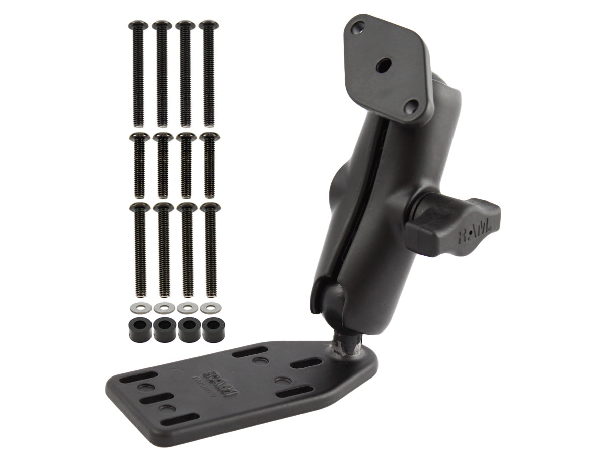 RAM Brake Clutch Reservoir Cover Motorcycle Mount with Socket Arm & Diamond Base