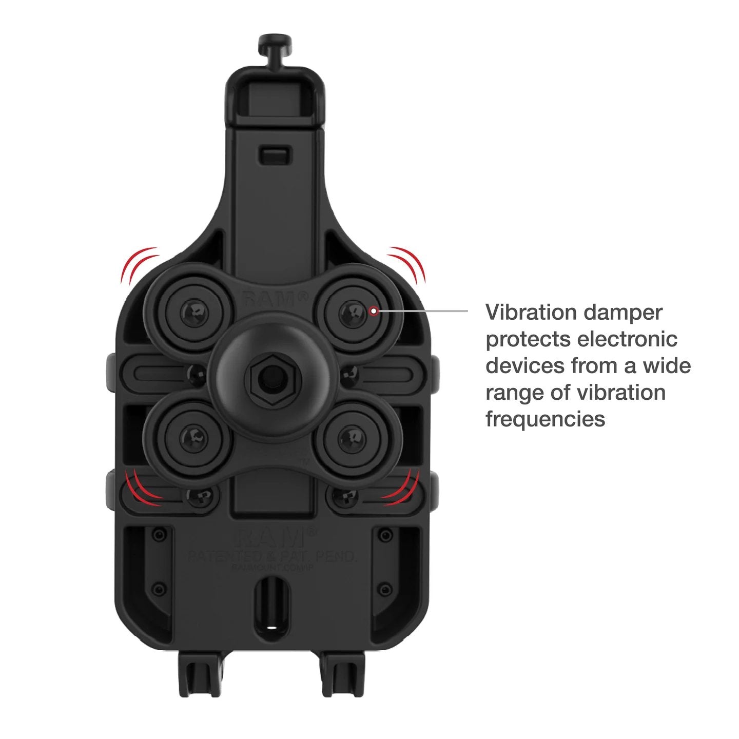 Phone Mount Holder – Quick-Grip Pro with Vibration Damper | RAM Mounts