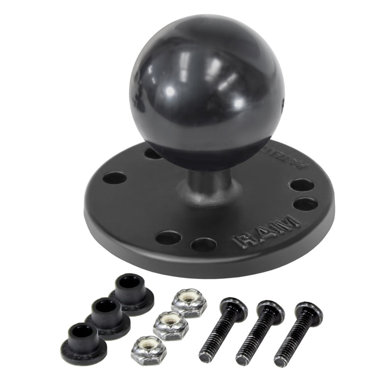 RAM® Round Plate Adapter with C Size 1.5" Ball for Raymarine Dragonfly | RAM-202U-RYM1