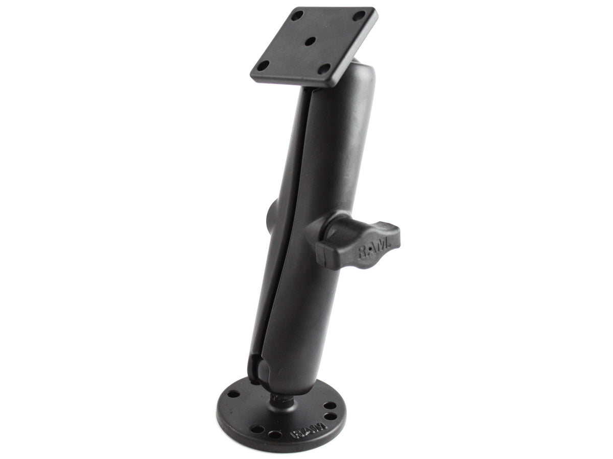 RAM Drill Down Long Mount with Round Base and Square AMPS Plate