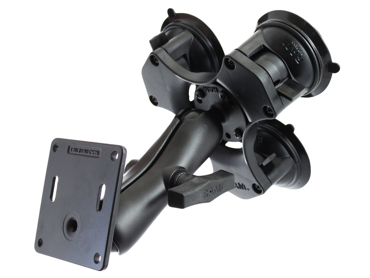 RAM Triple Twist-Lock Suction Cup Mount with 75x75mm VESA Plate