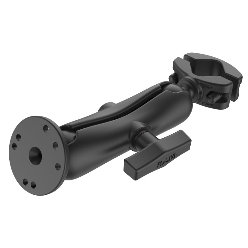 RAM Round Post Clamp 1.5 Inch Ball Mount with Round AMPS Plate