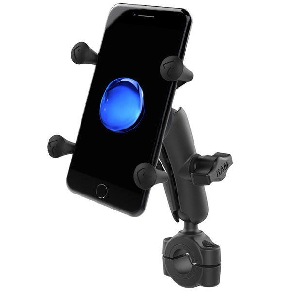 RAM Torque Base 1" Ball Mount for 3/4" - 1" Rails with X-Grip Phone Holder