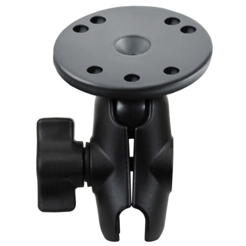 Ram Short Double Socket Arm with Round Base and 1" Ball