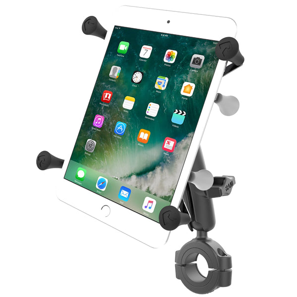 RAM Torque Mount for 1 1/8" - 1 1/2" Rails with X-Grip Holder for 7" - 8" Tablets