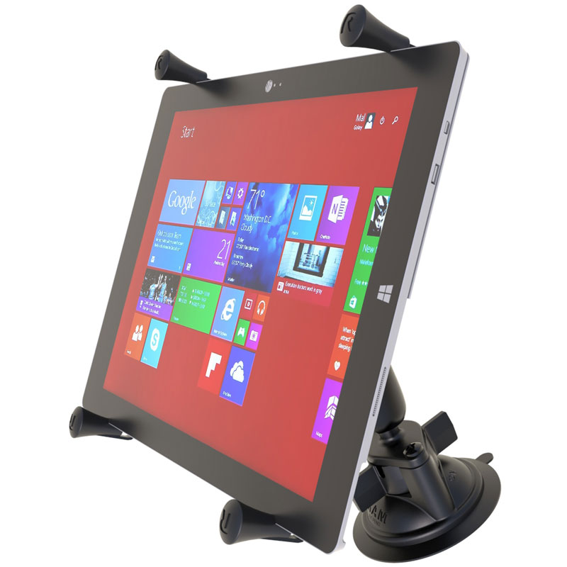 RAM Suction Cup Mount with X-Grip Holder for 12" Tablets