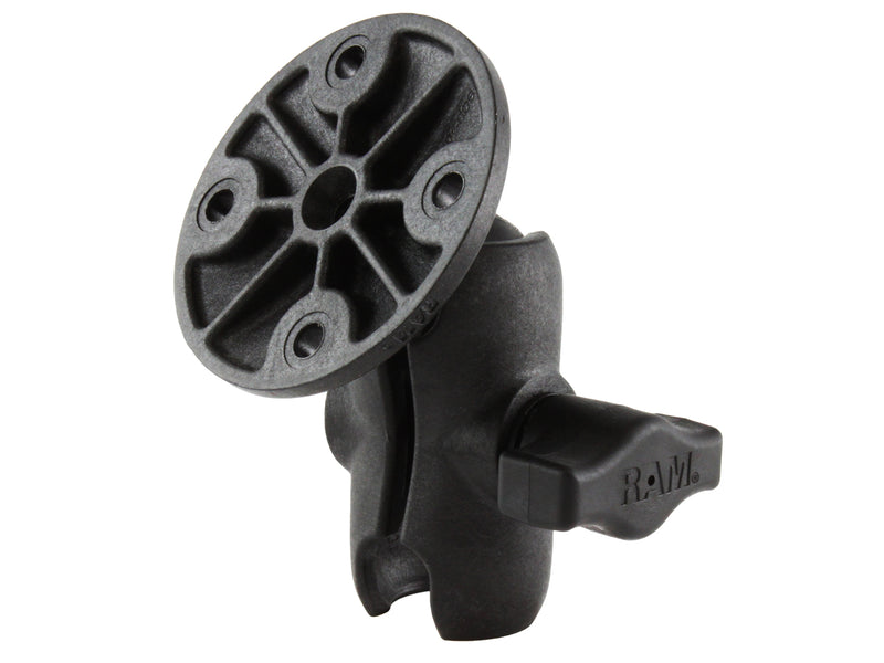 RAM Composite Short Double Socket Arm with 2.5" Round Plate