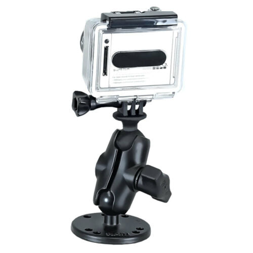 RAM Drill-Down 1" Ball Short Mount with Adapter for GoPro and Other Action Cams