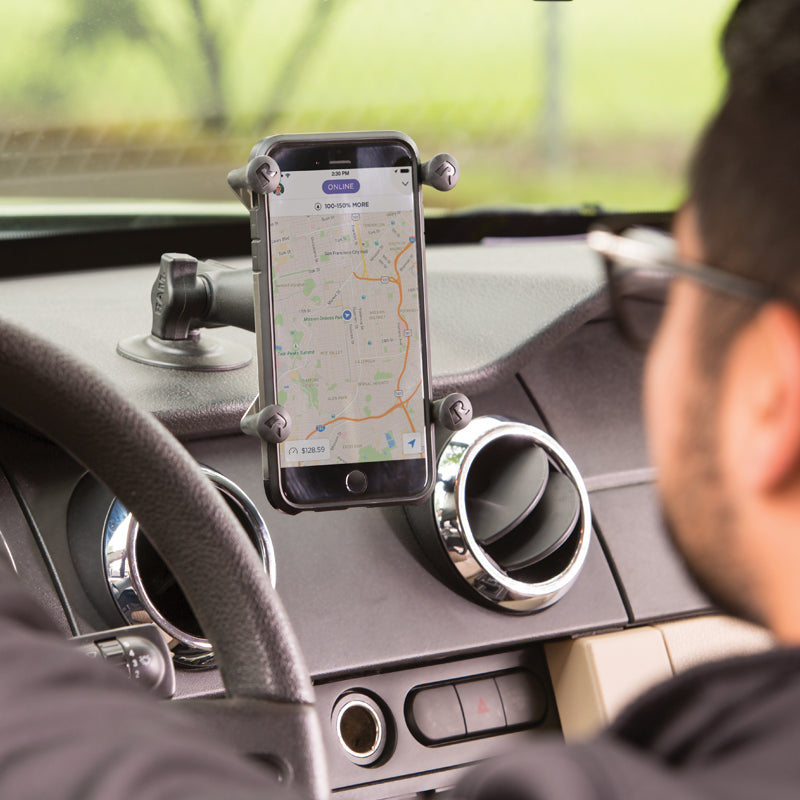 RAM Flex Adhesive Dash Mount with X-Grip Holder for Standard Size Phones