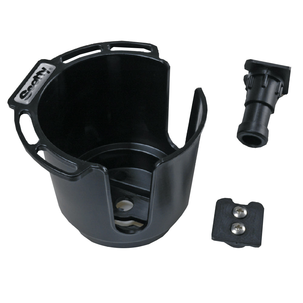 Scotty 311-BK Drink Holder with Bulkhead Gunnel and Rod Holder Post Mounts