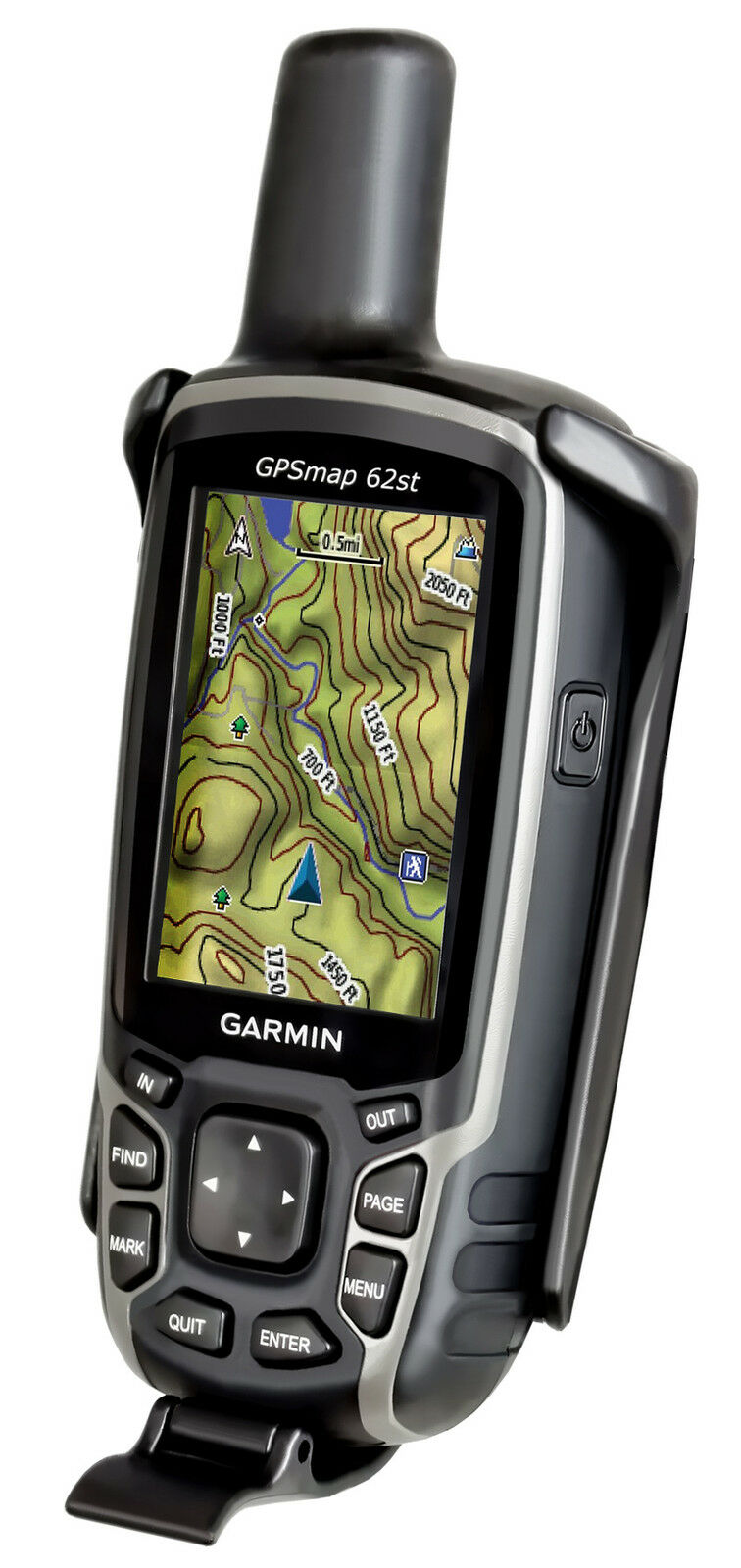 RAM Custom Cradle for Garmin Astro 320, GPSMAP 62 & 64 Series