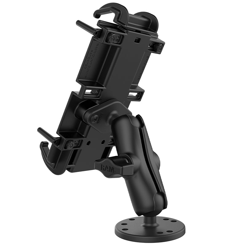 RAM Drill Down 1" Ball Mount with Quick-Grip XL Holder for Large Phone / GPS