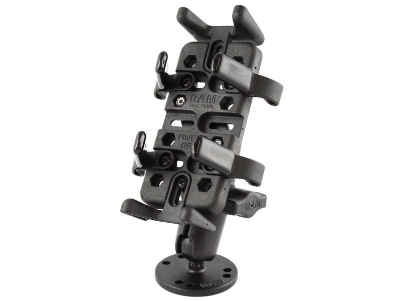 RAM Drill Down 1" Ball Mount with Finger-Grip Holder for Phone, Radio & More