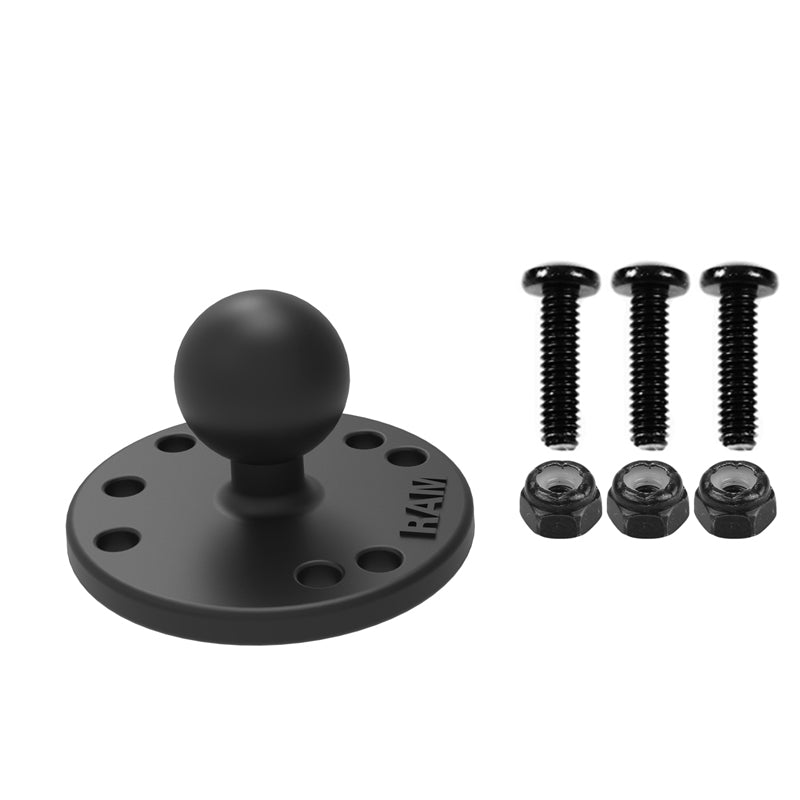 RAM Adapter Plate with 1" Ball and Hardware for Garmin Striker / ECHOMAP Plus