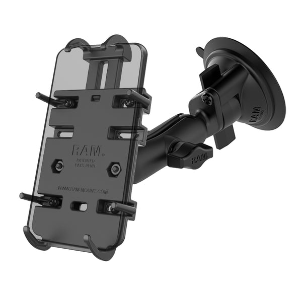 RAM Twist-Lock Composite Suction Mount with Quick-Grip Holder