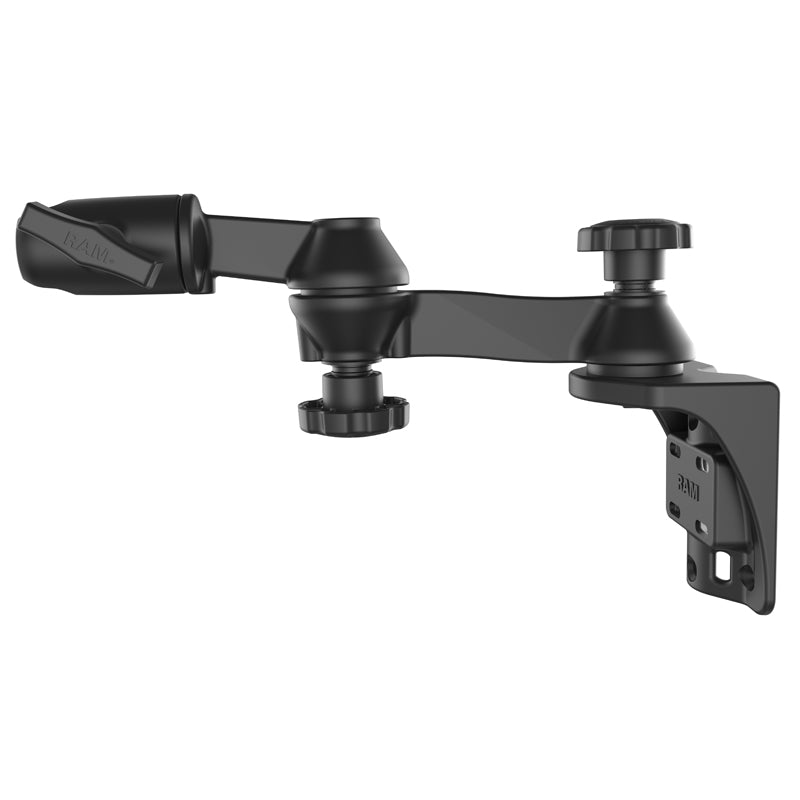 RAM Vertical Mount with 12" Swing Arms and Swivel Socket