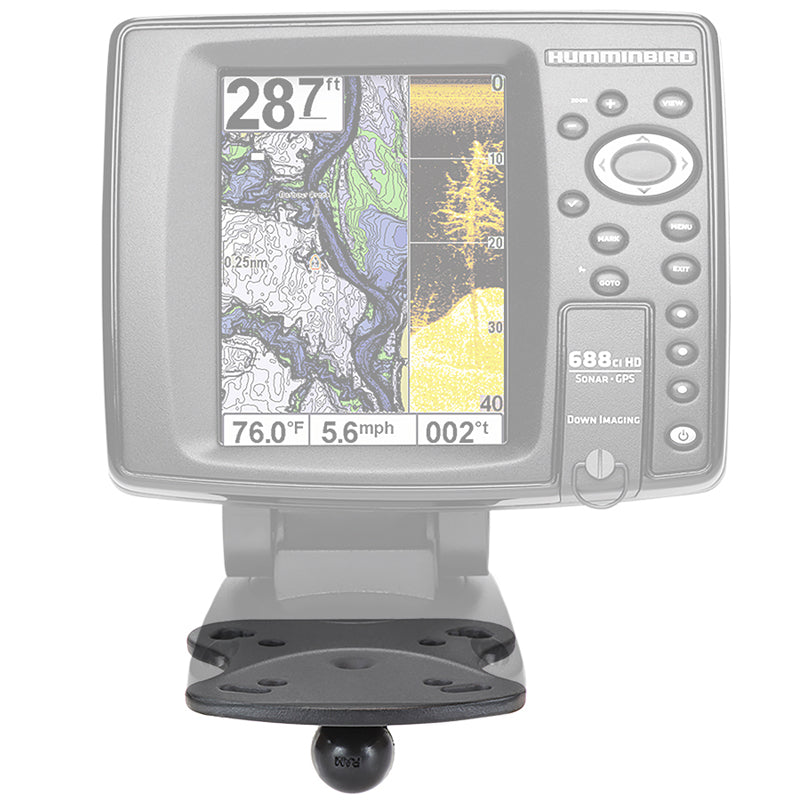 RAM Mount Universal 1" Ball Adapter for Humminbird, Lowrance Elite 5, Apelco