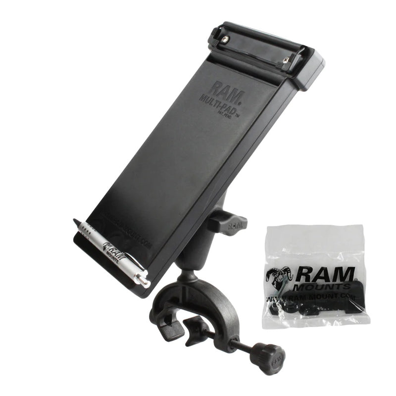 Computer Mounted Notepad RAM Yoke Clamp Composite Mount with Multi-Pad Universal Notepad Holder