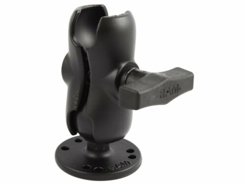 RAM Double Socket Short Arm with 2.5" Round AMPS Base and 1.5" Ball