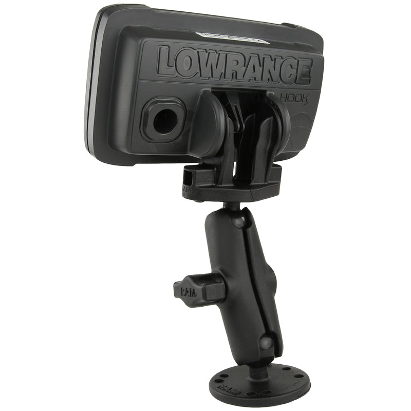 RAM Drill Down 1" Ball Mount for Lowrance Hook 2 and Reveal