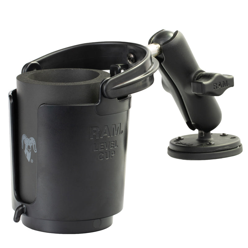 RAM Self-Leveling Drink Cup Holder with Triple Magnetic Base