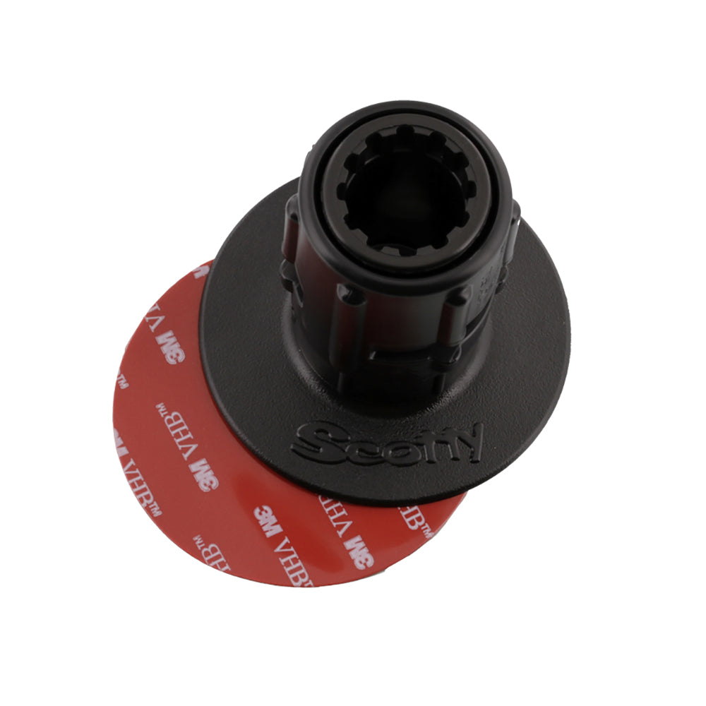 Scotty 3 Inch Stick-On Accessory Mount with Gear-Head