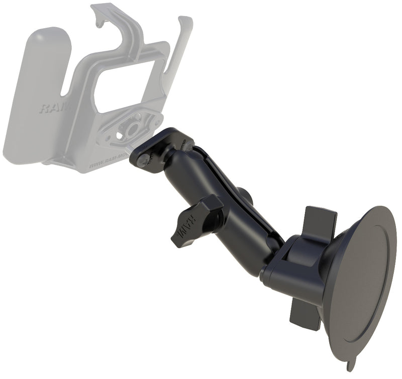 RAM Twist-Lock Suction Cup 1" Ball Mount with Diamond Base