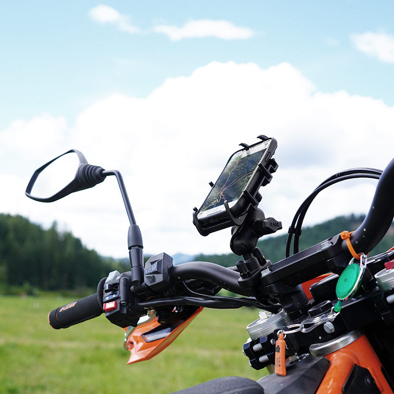RAM Handlebar Mount with U-bolt and Quick-Grip Holder for Phone / GPS