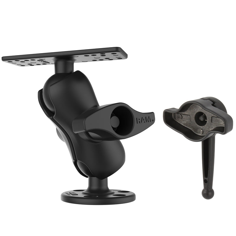 RAM Drill Down Marine Short Mount with Hi-Torq™ Wrench for 9" - 12" Fish Finders