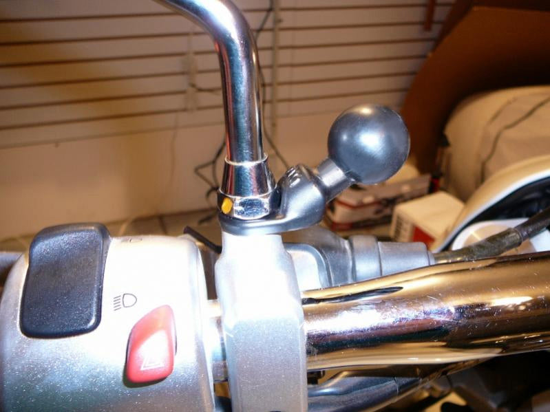 RAM 9mm Angled Bolt Head Mirror Base with 1" Ball
