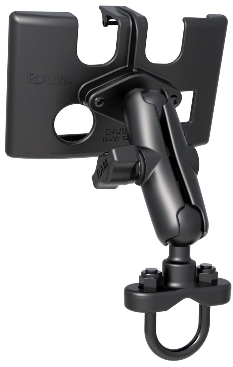 With the RAM 1-inch ball handlebar mount equipped with a U-bolt, you can trust that your Garmin nuvi 52, 54, 55, 56, 57, or 58 will be securely mounted during your rides.