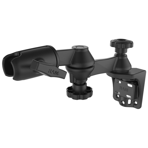 RAM Vertical Mount with 12" Swing Arms and Swivel Socket