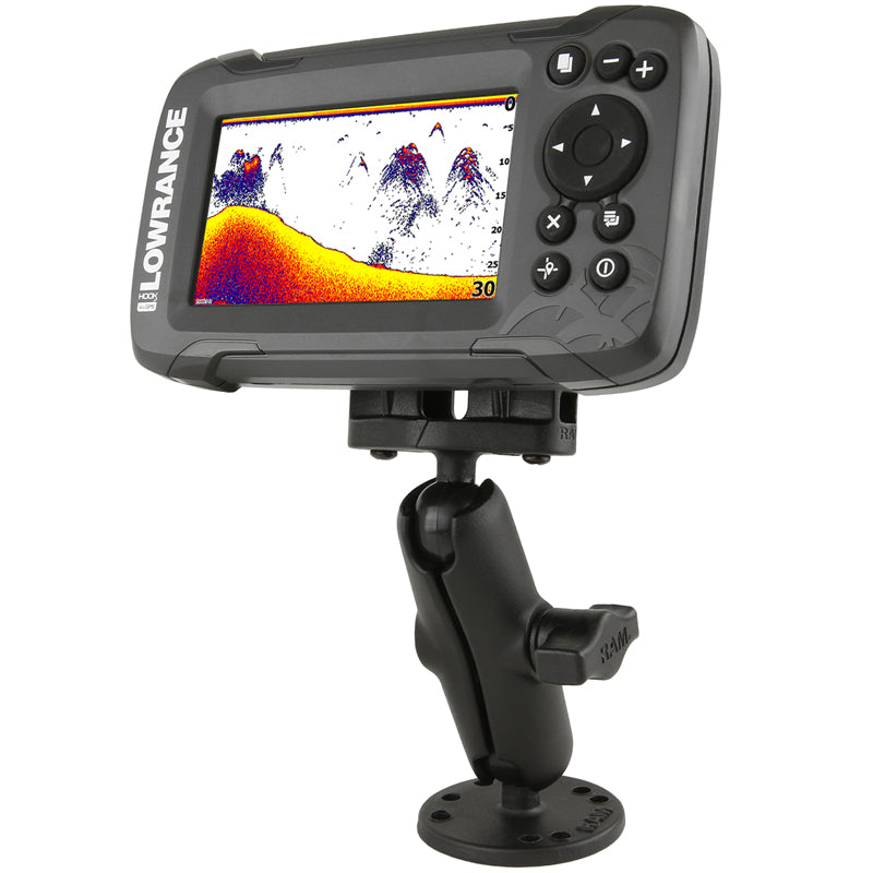 RAM Drill Down 1" Ball Mount for Lowrance Hook 2 and Reveal