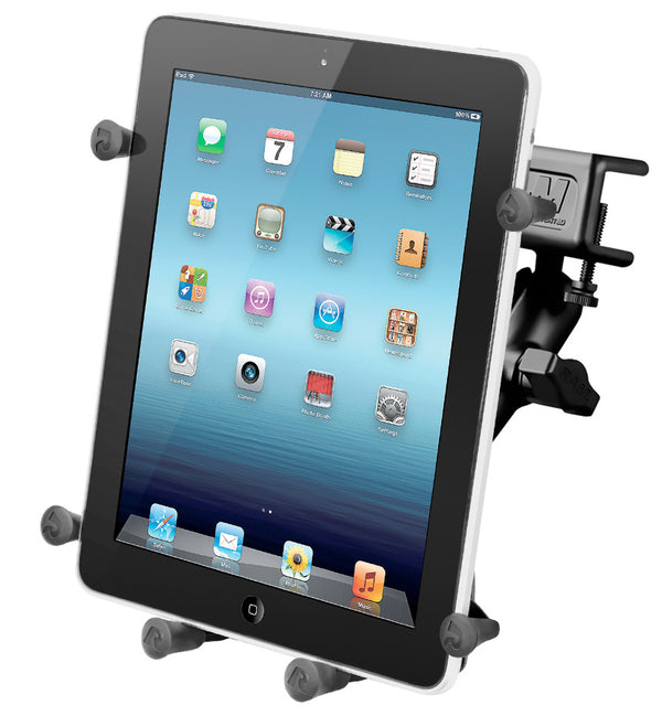 RAM Glare Shield Clamp Long Mount with X-Grip Holder for 9" - 10" Tablets